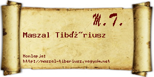 Maszal Tibériusz névjegykártya